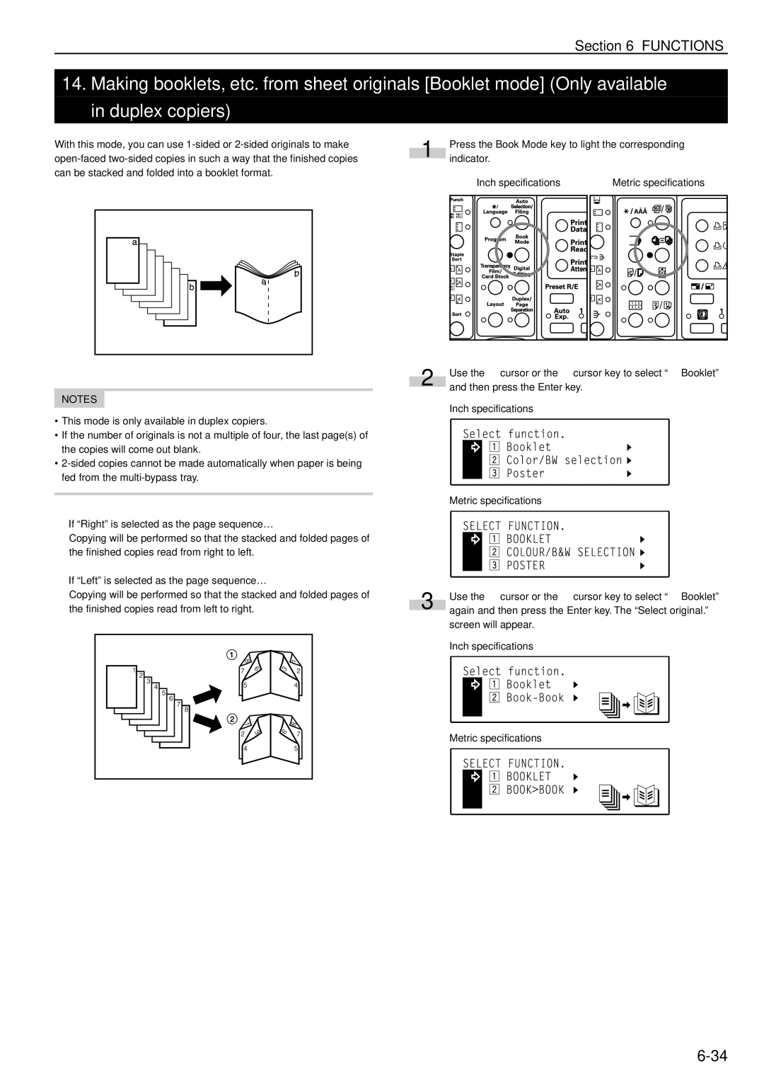 Kyocera KM-C830D manual Functions 