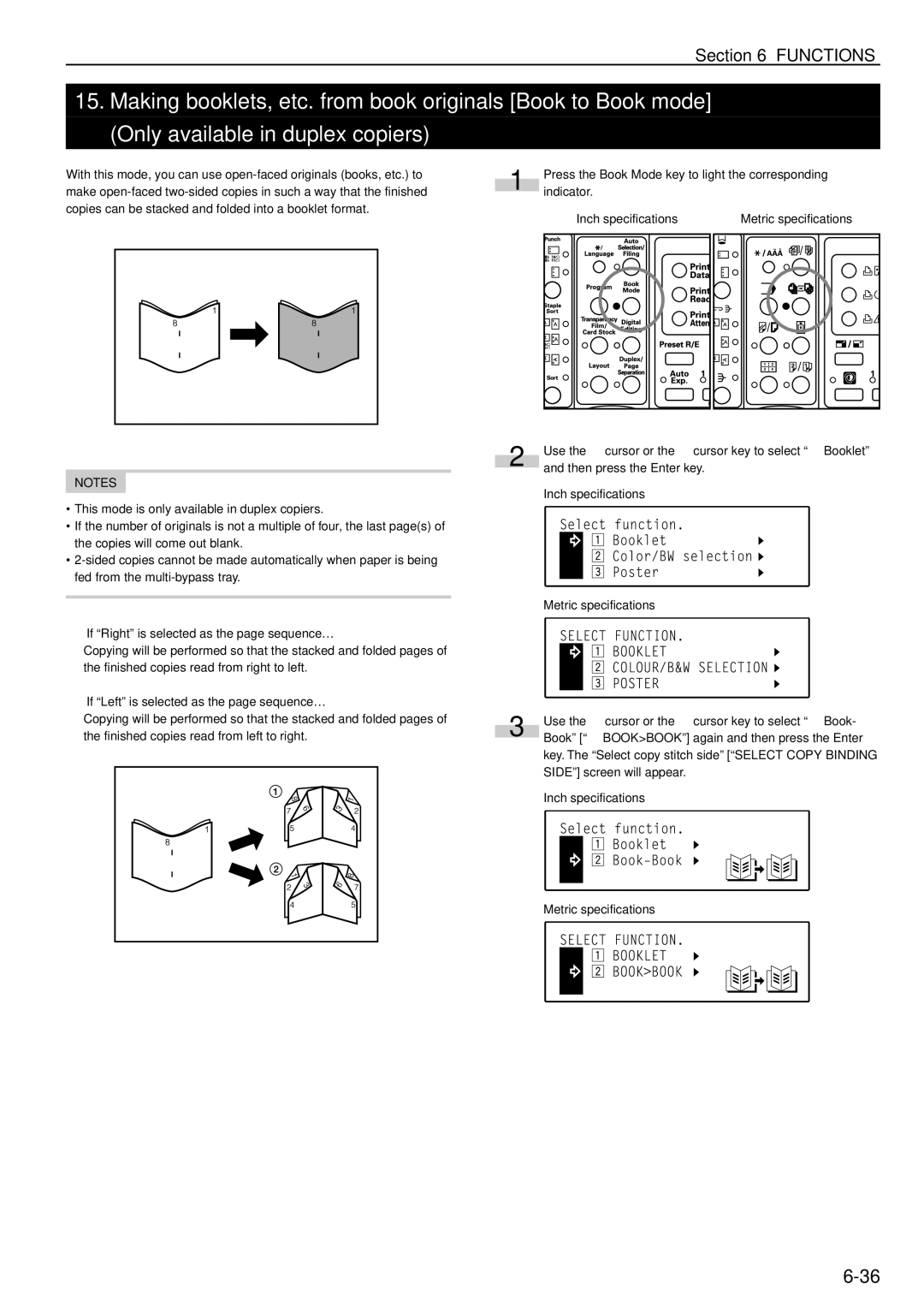 Kyocera KM-C830D manual Functions 