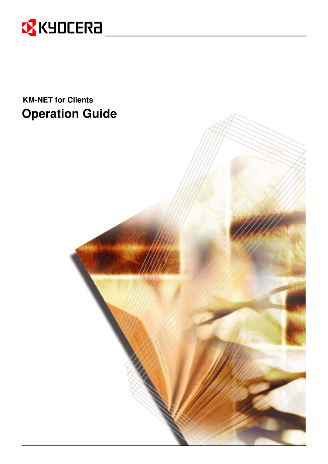 Kyocera manual Operation Guide, KM-NET for Clients 