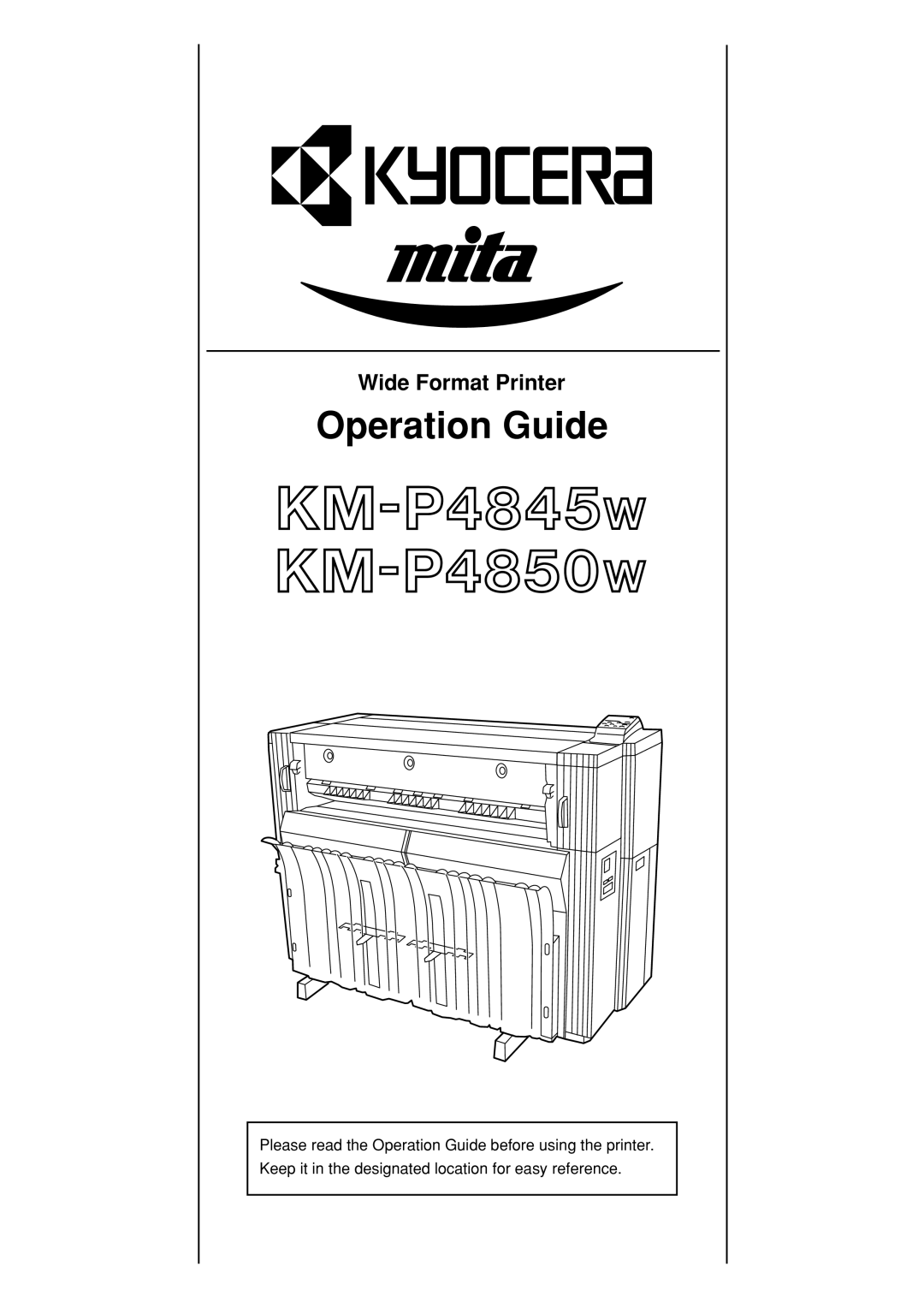 Kyocera KM-P4850w, KM-P4845w manual Operation Guide 