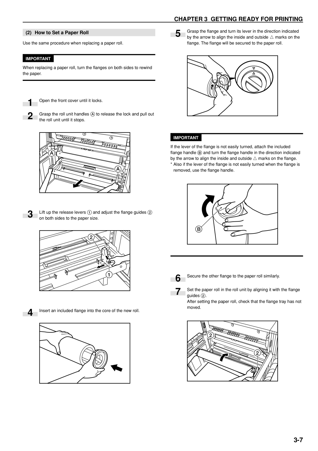 Kyocera KM-P4850w, KM-P4845w manual How to Set a Paper Roll 