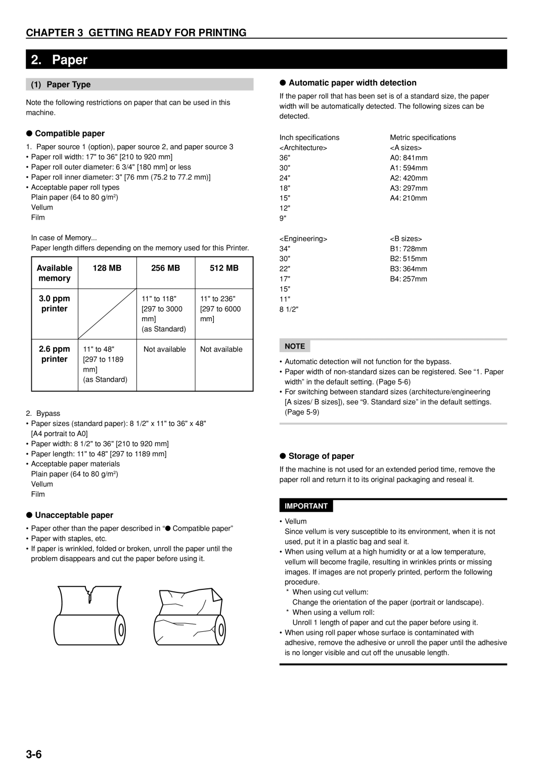 Kyocera KM-P4845w, KM-P4850w manual Paper 