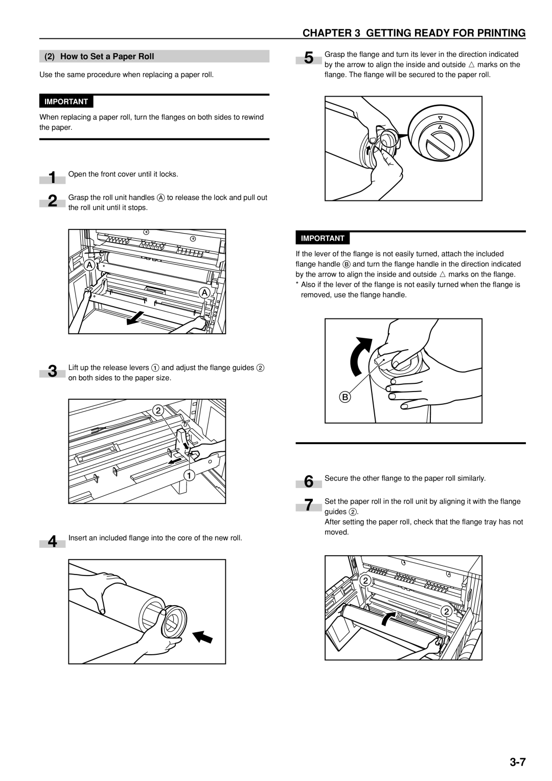 Kyocera KM-P4850w, KM-P4845w manual How to Set a Paper Roll 