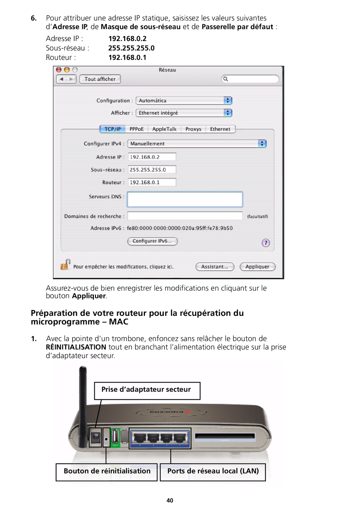 Kyocera KR1 manual Adresse IP 