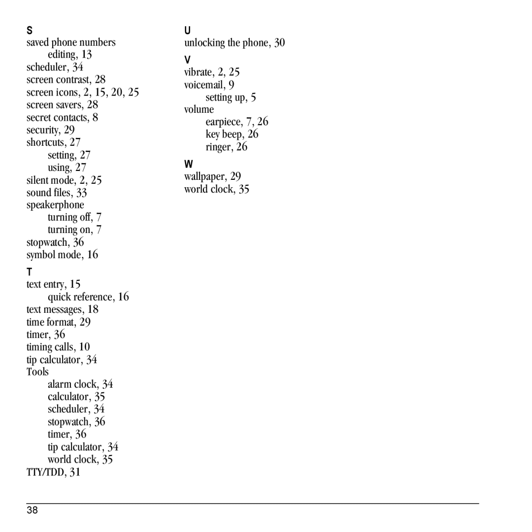 Kyocera KX17 manual Tty/Tdd 