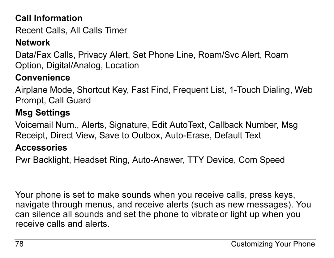 Kyocera KX440 Series manual Silencing all sounds 