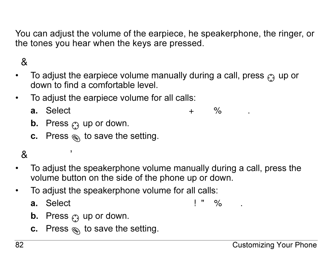 Kyocera KX440 Series manual Adjusting volume, Adjusting the earpiece volume, Adjusting the speakerphone volume 