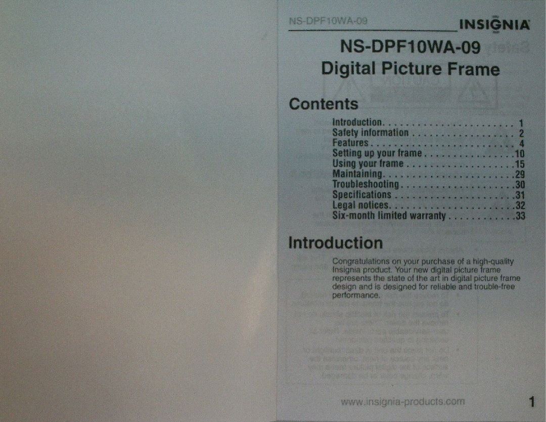 Kyocera NS-DPF10WA-09 manual 