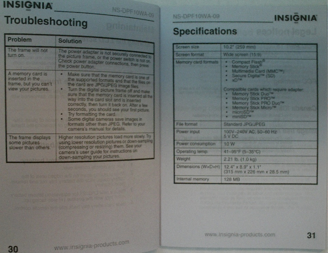 Kyocera NS-DPF10WA-09 manual 