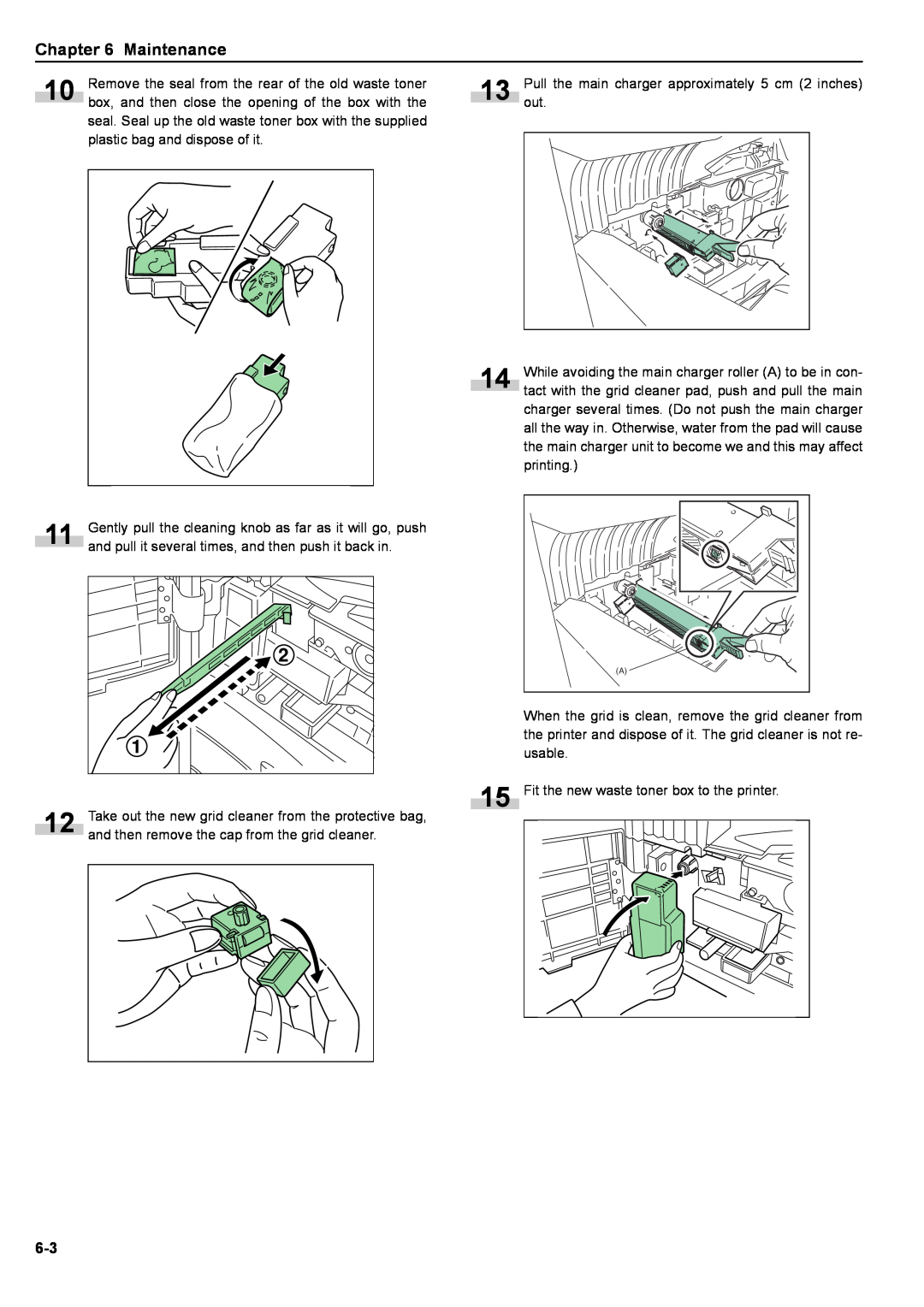 Kyocera S-9100DN manual Maintenance, plastic bag and dispose of it 