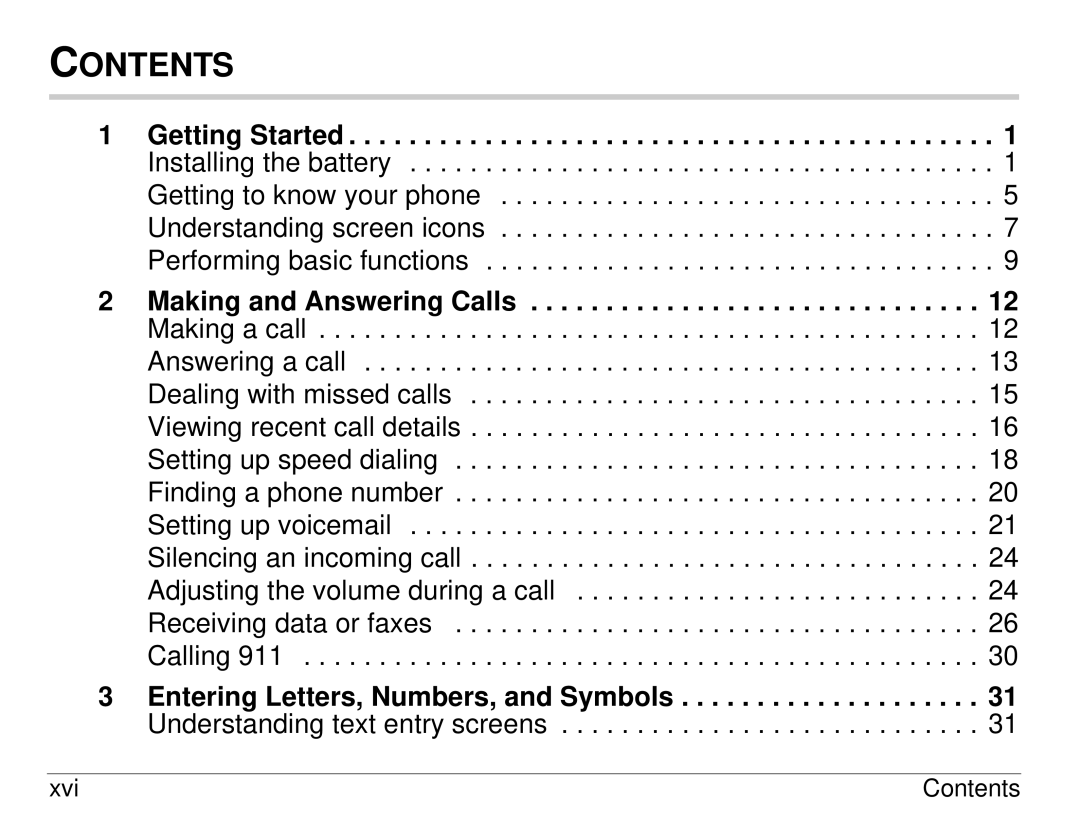 Kyocera S14 manual Contents 