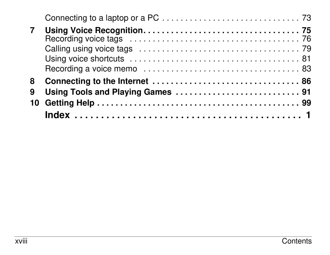 Kyocera S14 manual Index 