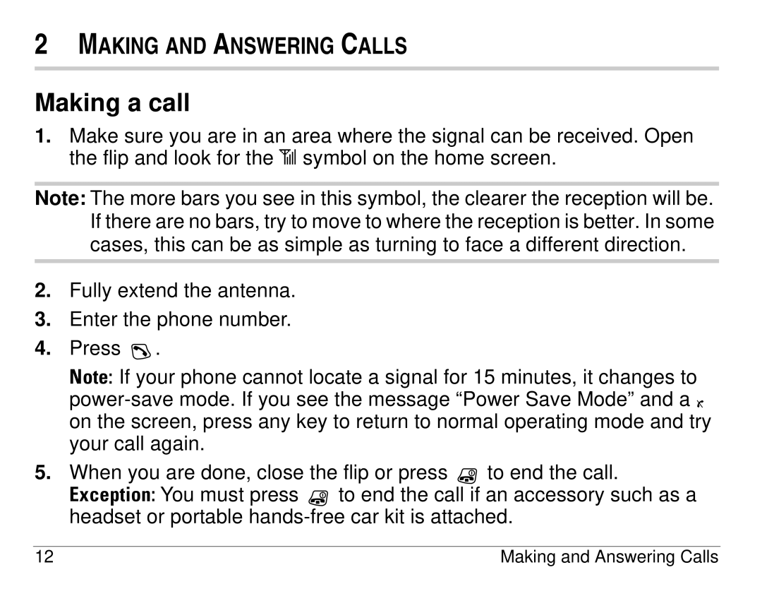 Kyocera S14 manual Making a call 