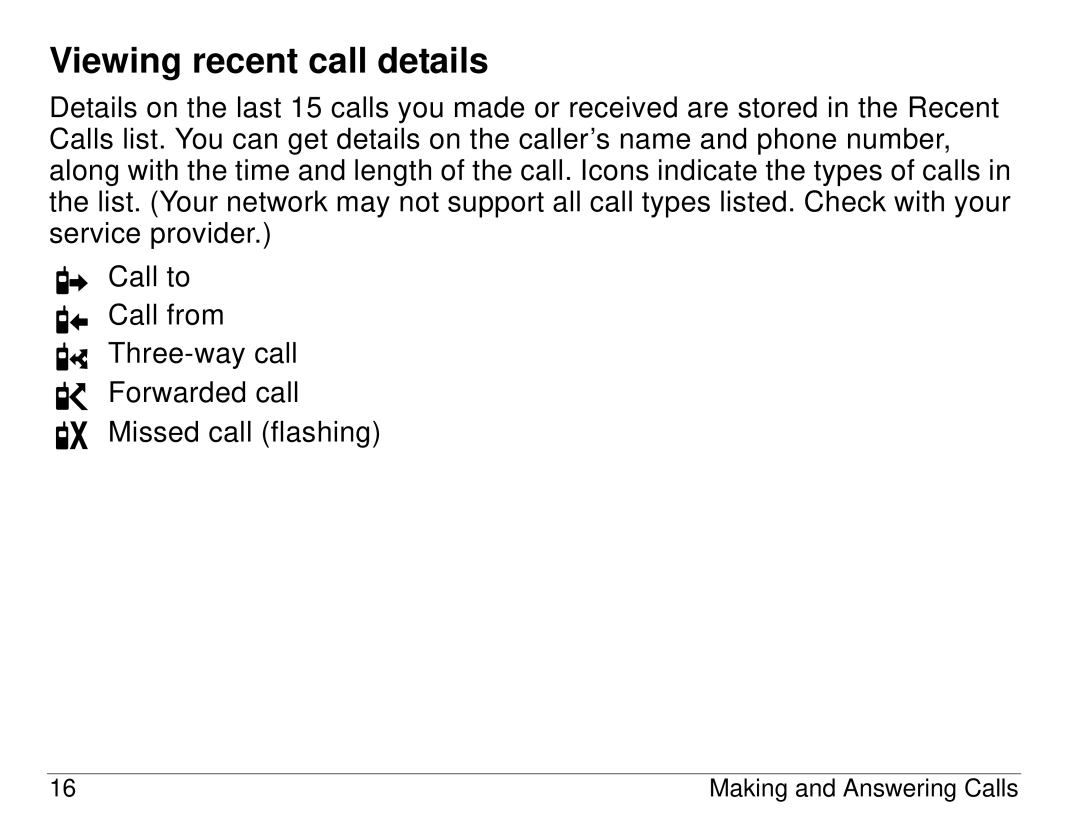 Kyocera S14 manual Viewing recent call details 