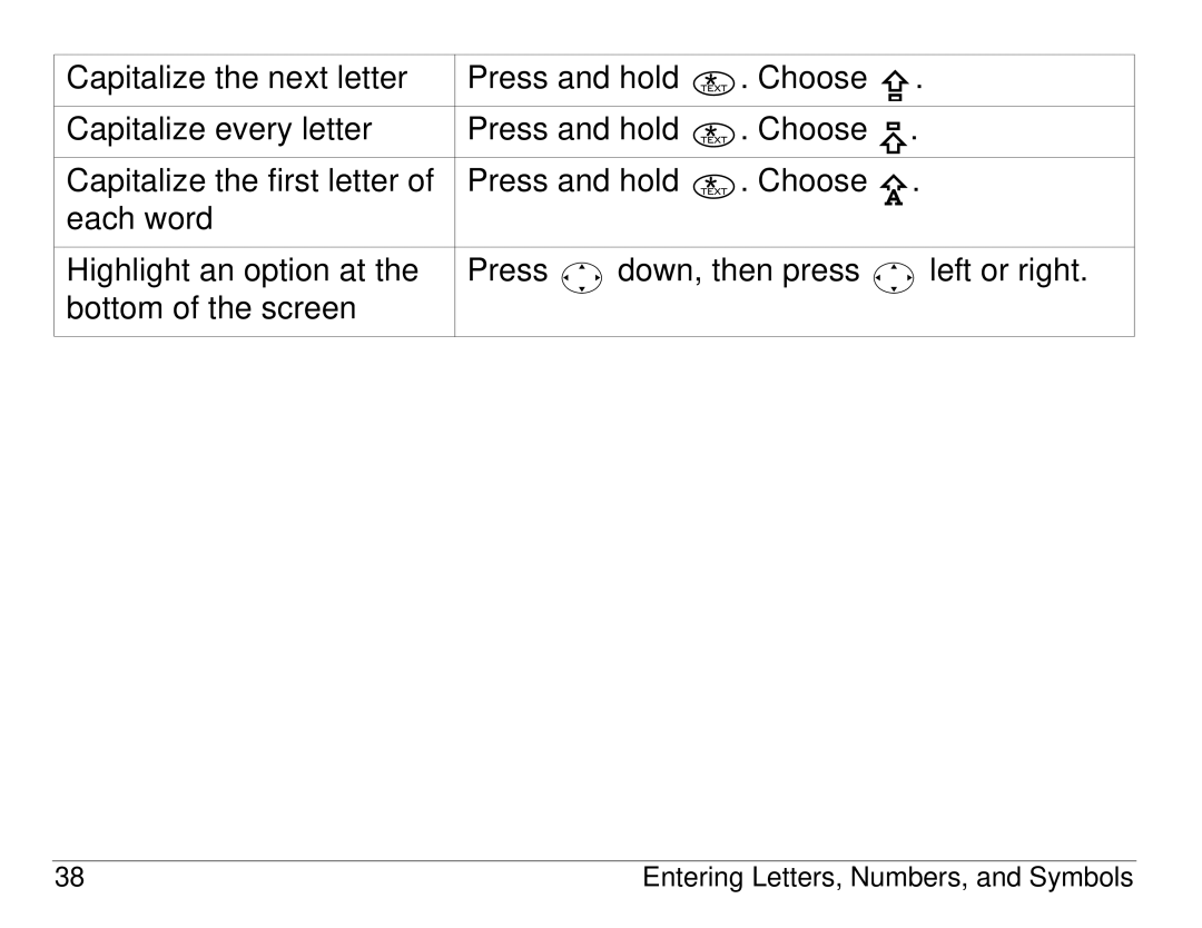 Kyocera S14 manual Entering Letters, Numbers, and Symbols 