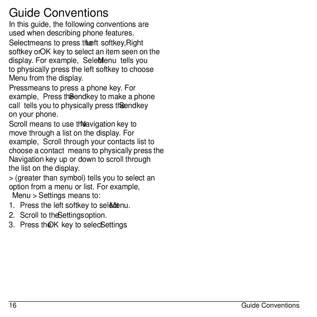 Kyocera S2100 manual Guide Conventions 