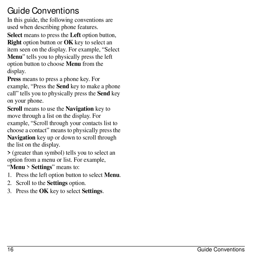 Kyocera S2300 manual Guide Conventions 