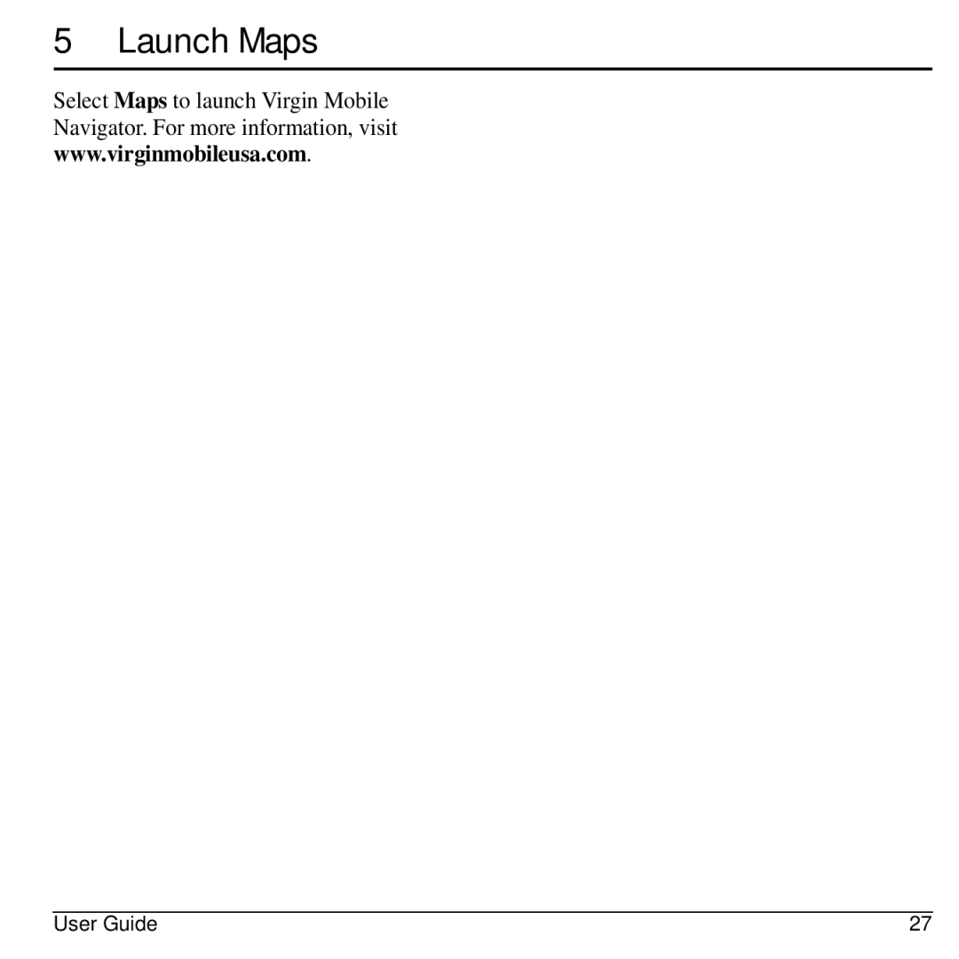 Kyocera S2300 manual Launch Maps 