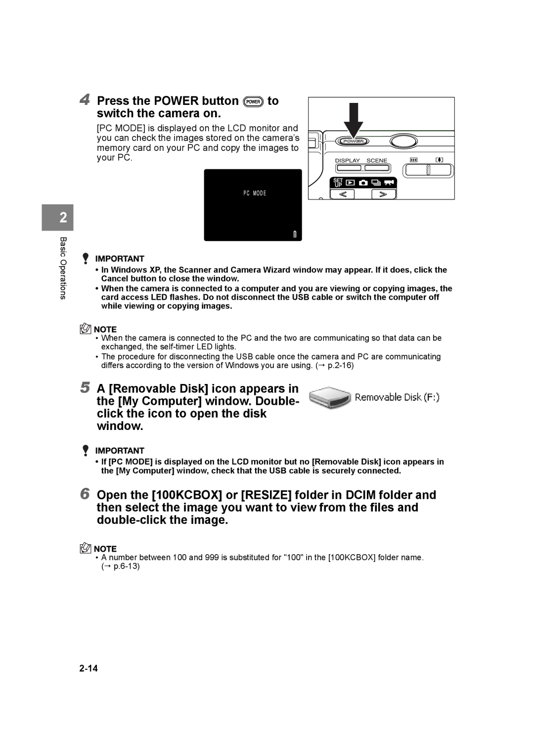 Kyocera SL300R manual Press the Power button H to switch the camera on 