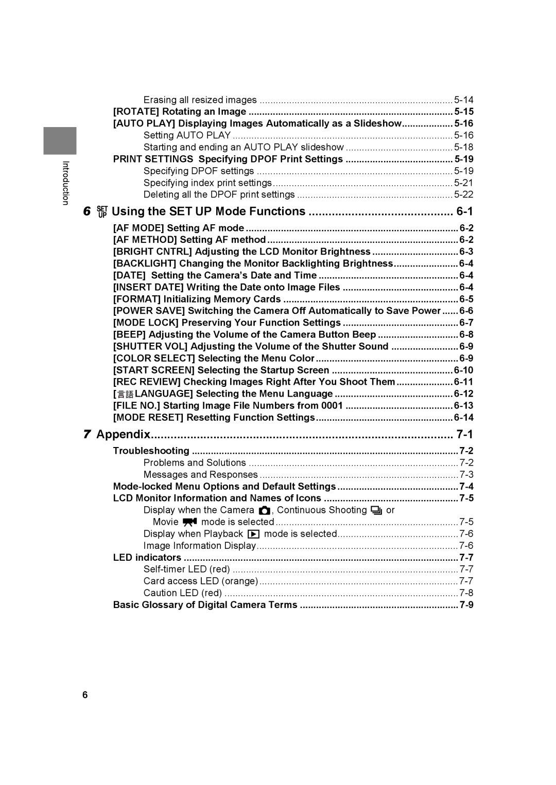 Kyocera SL300R manual GUsing the SET UP Mode Functions, Appendix 