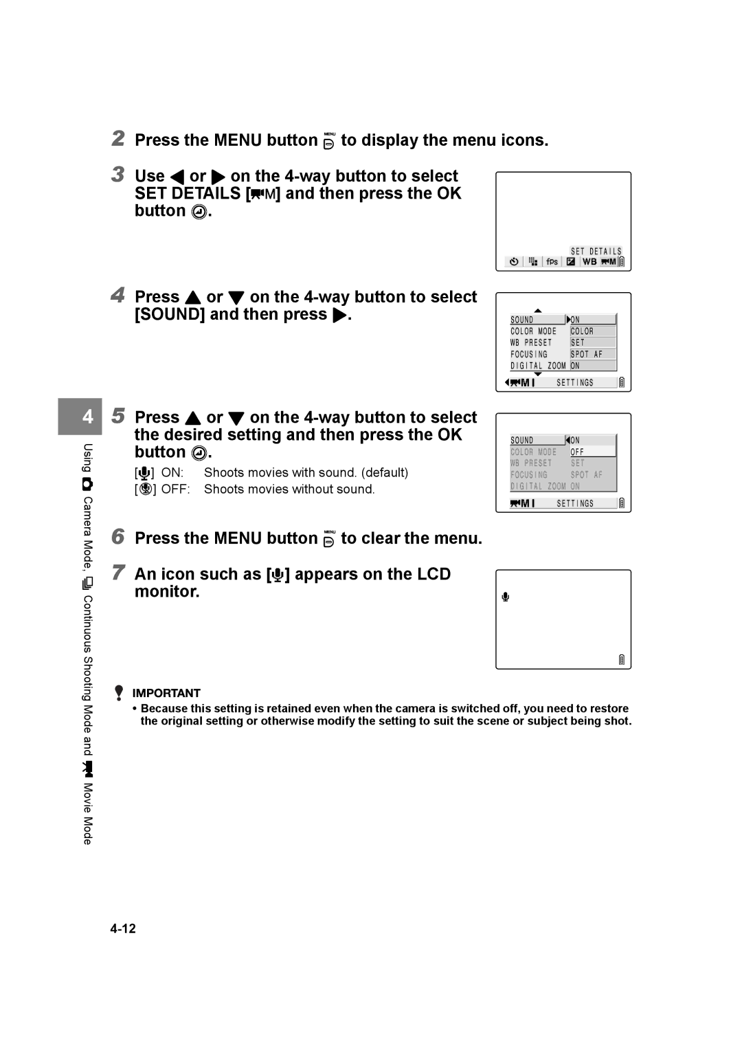 Kyocera SL300R manual SET Details, Press the Menu button K to clear the menu 