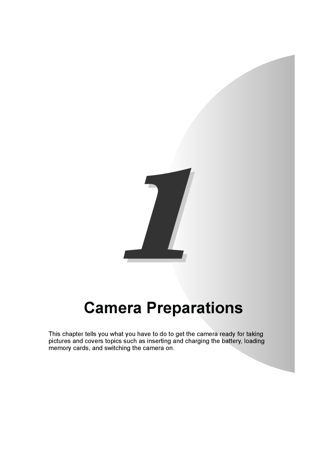 Kyocera SL300RT manual Camera Preparations 