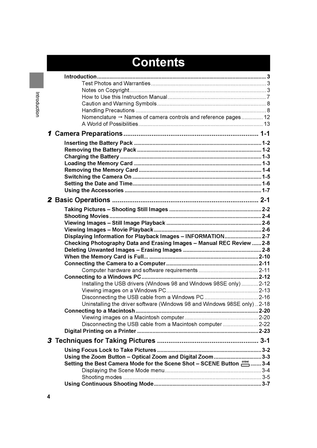 Kyocera SL300RT manual Contents 