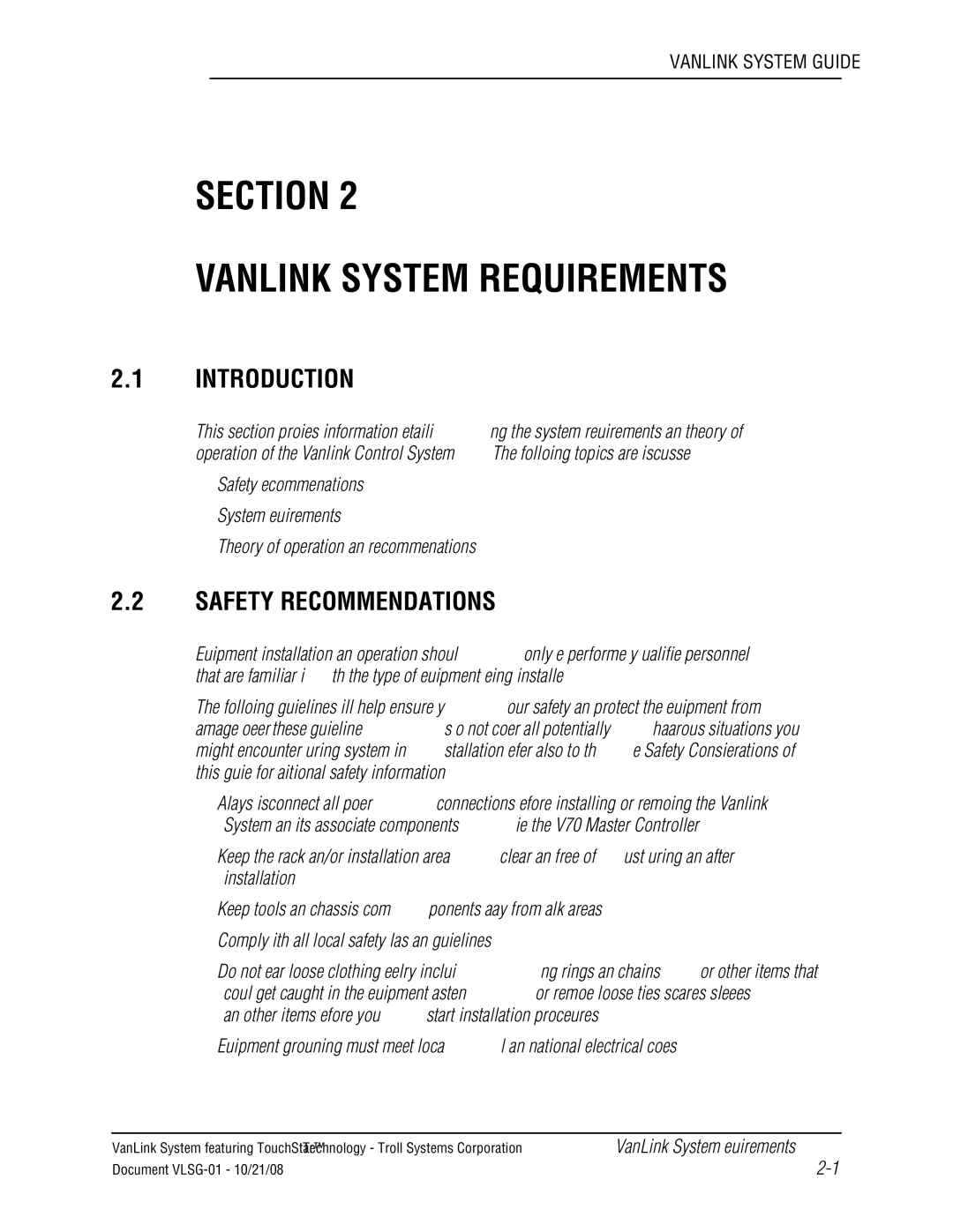 Kyocera VLSG-01 manual Introduction, Safety Recommendations 