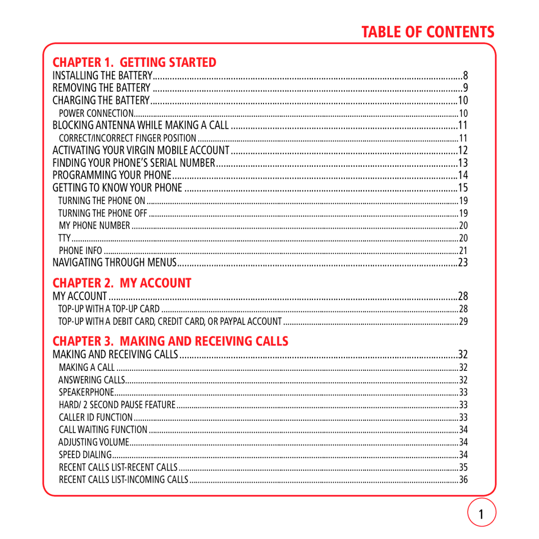 Kyocera VM1450 manual Getting Started 