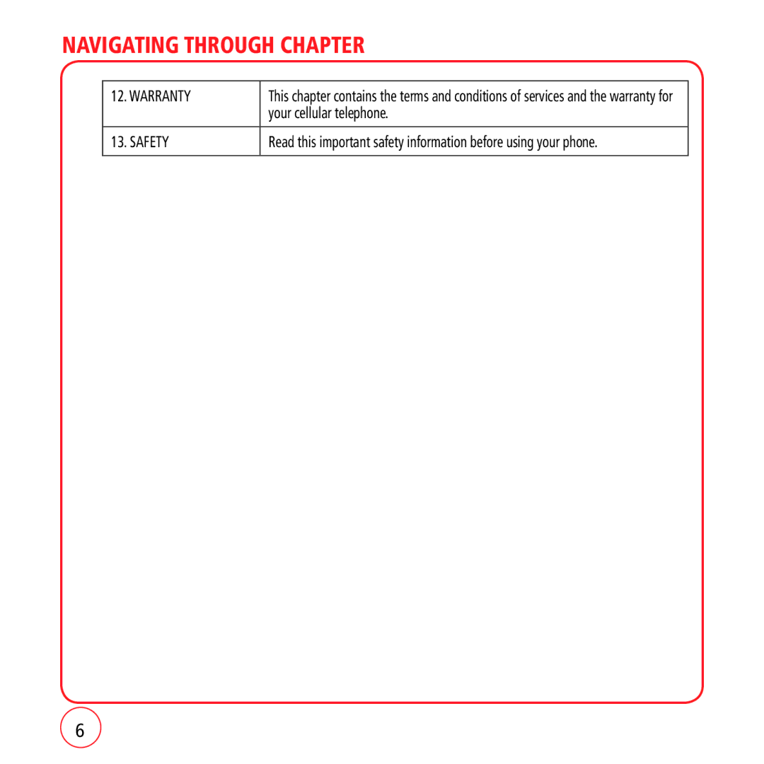 Kyocera VM1450 manual Navigating Through Chapter 