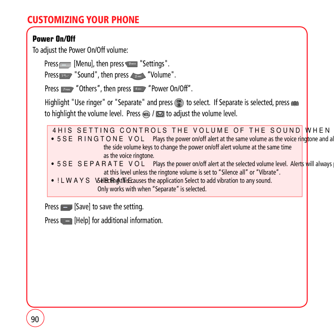 Kyocera VM1450 manual Power On/Off 