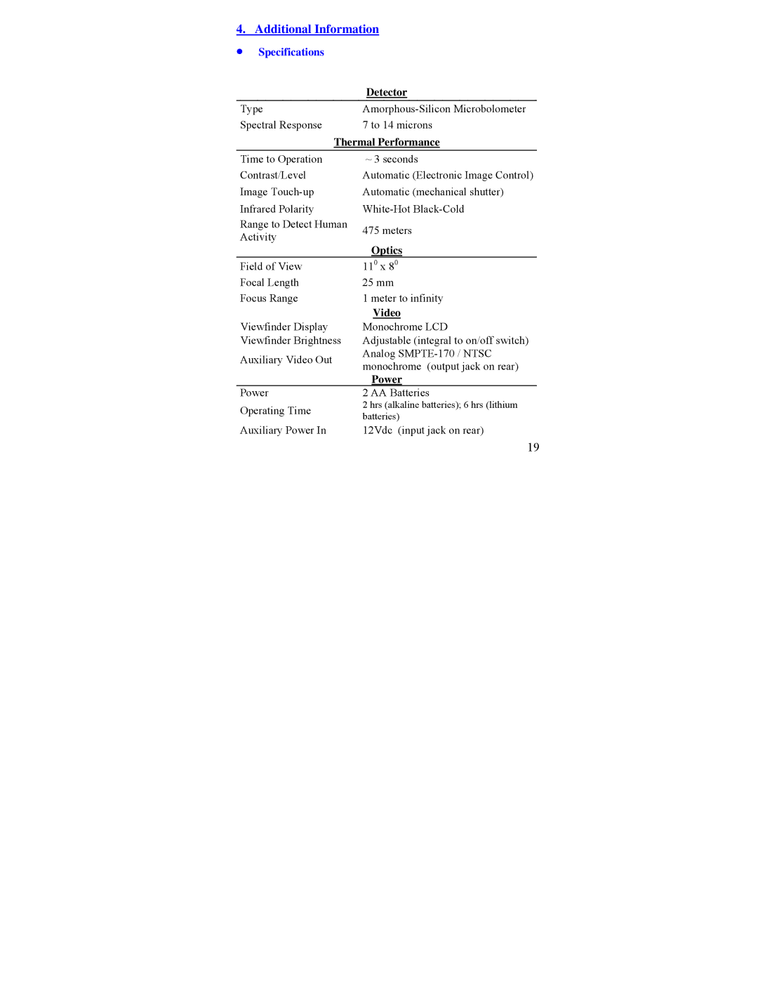 L-3 Communications X200xp manual Additional Information, Specifications 