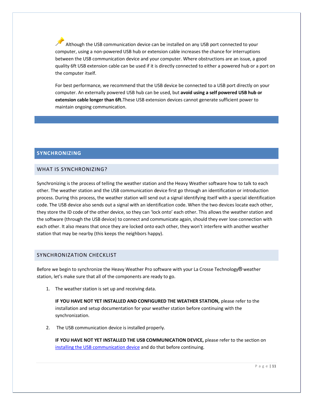 La Crosse Technology 2800 manual Synchronizing, What is SYNCHRONIZING?, Synchronization Checklist 