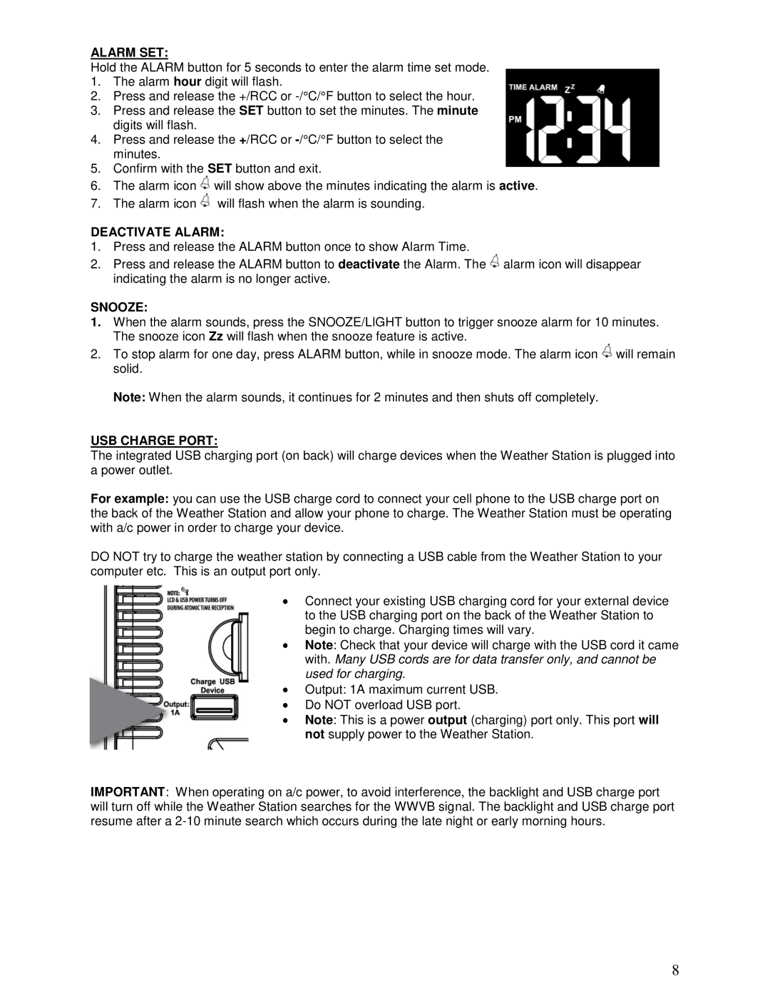 La Crosse Technology 308-145B manual Alarm SET 