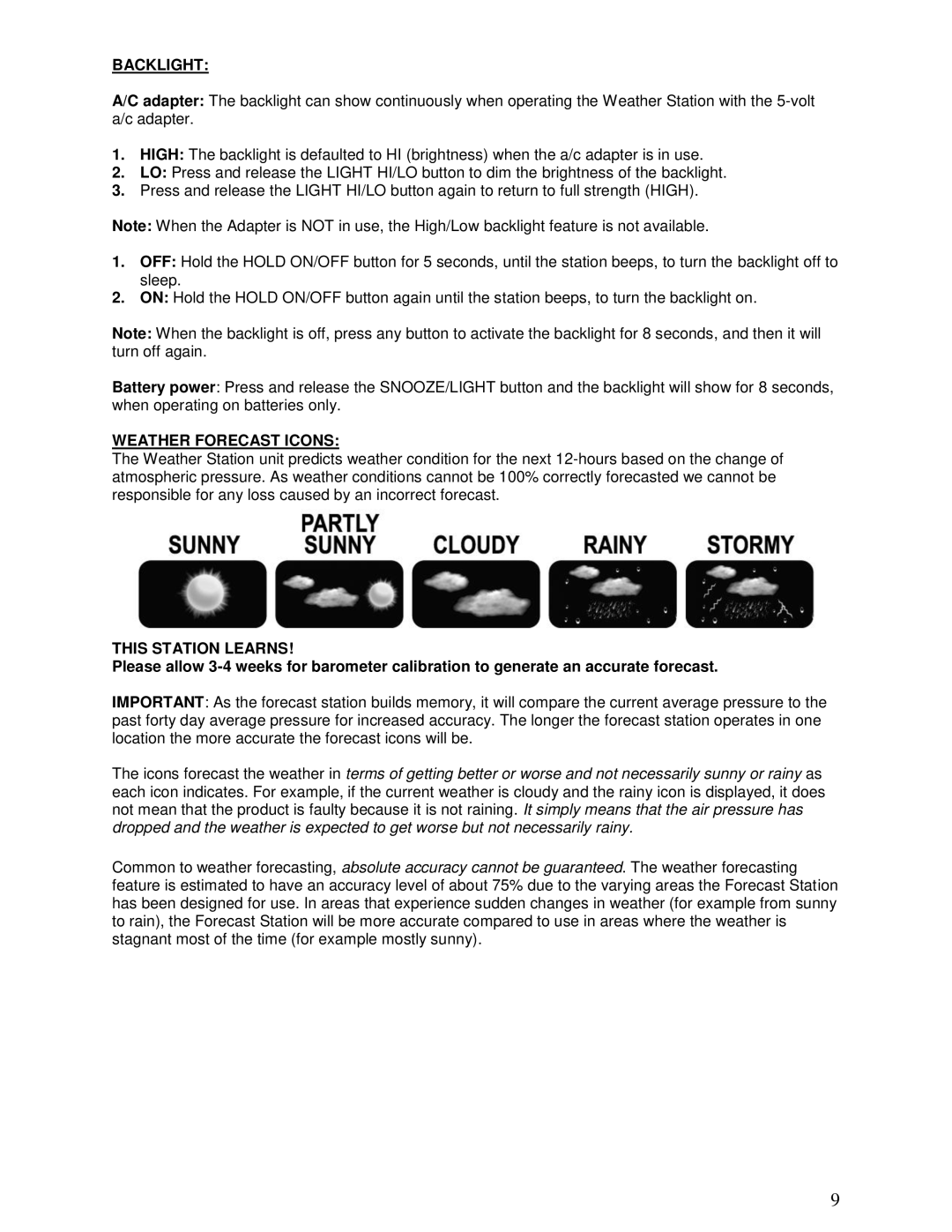 La Crosse Technology 308-145B manual Backlight 