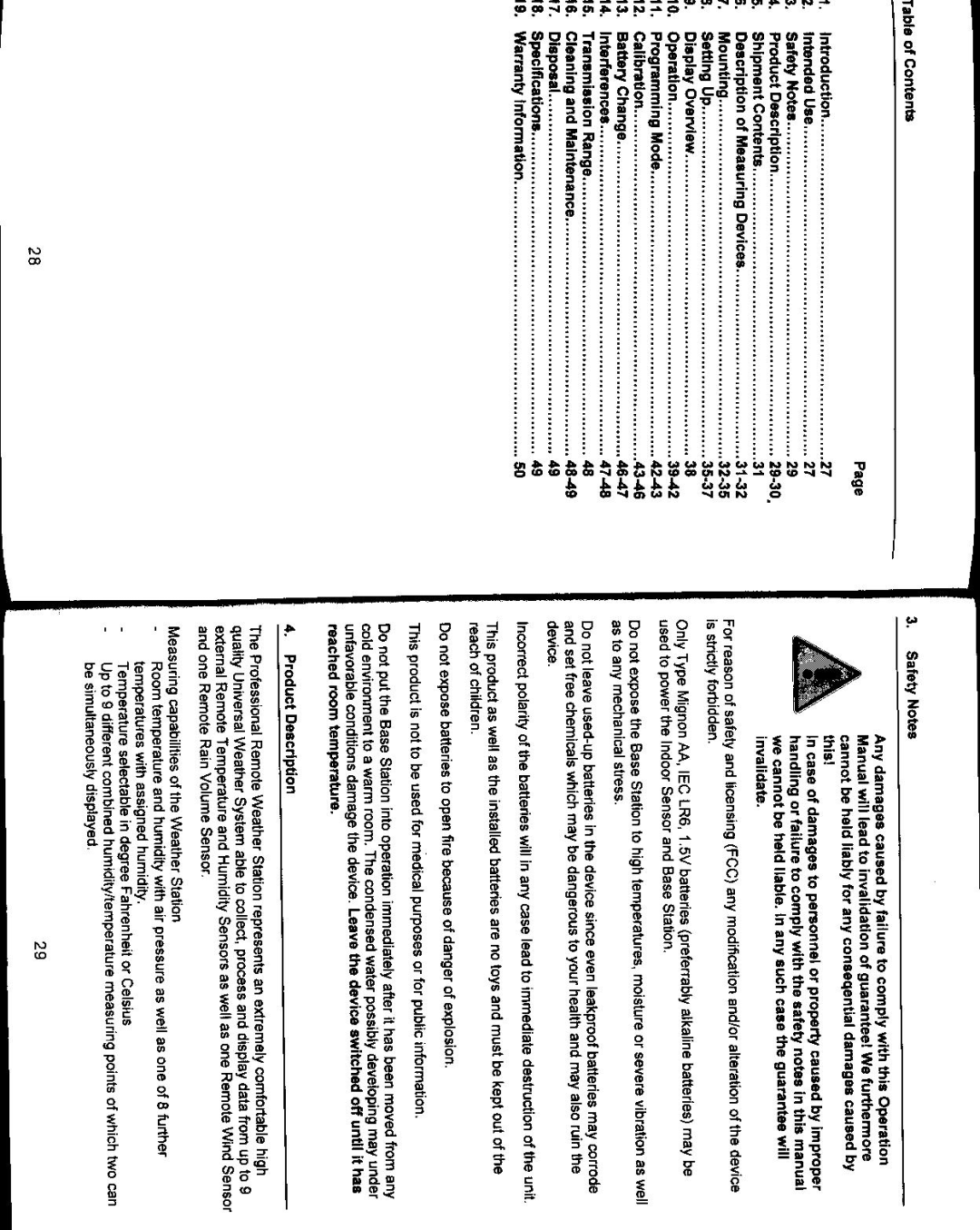 La Crosse Technology Professional Remote Weather Station manual 