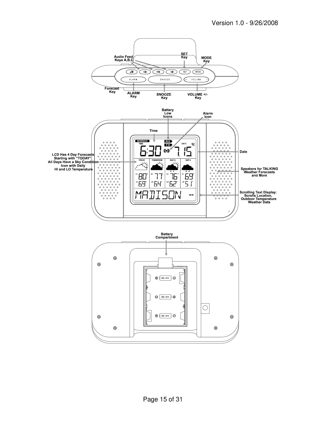 La Crosse Technology WA-1240U owner manual Version 1.0 9/26/2008 