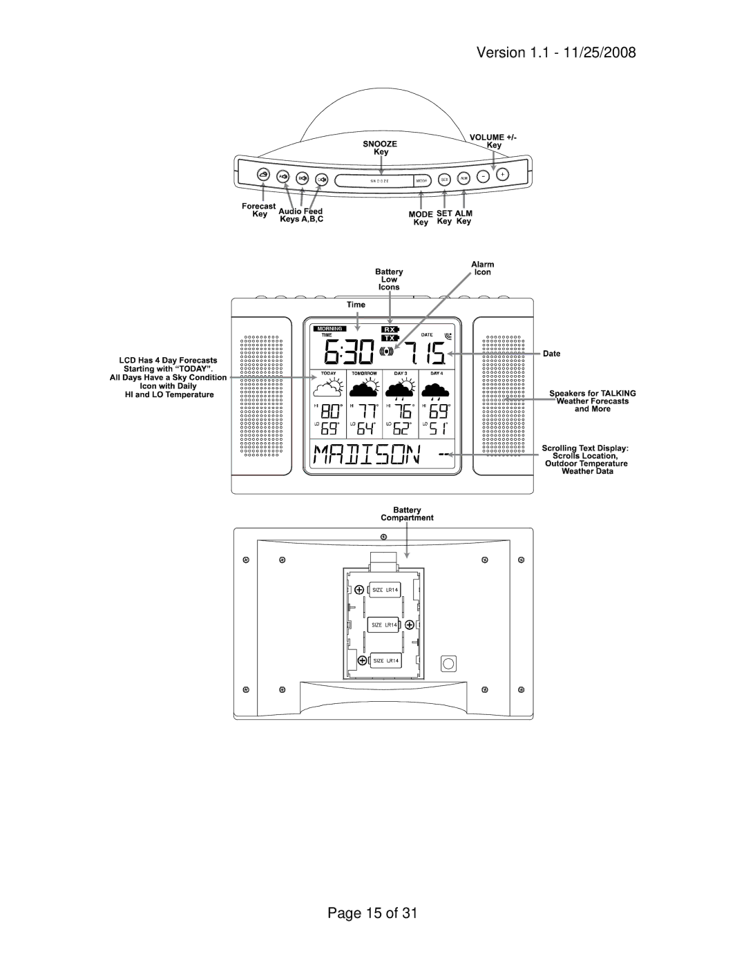 La Crosse Technology WA-1440U owner manual Version 1.1 11/25/2008 