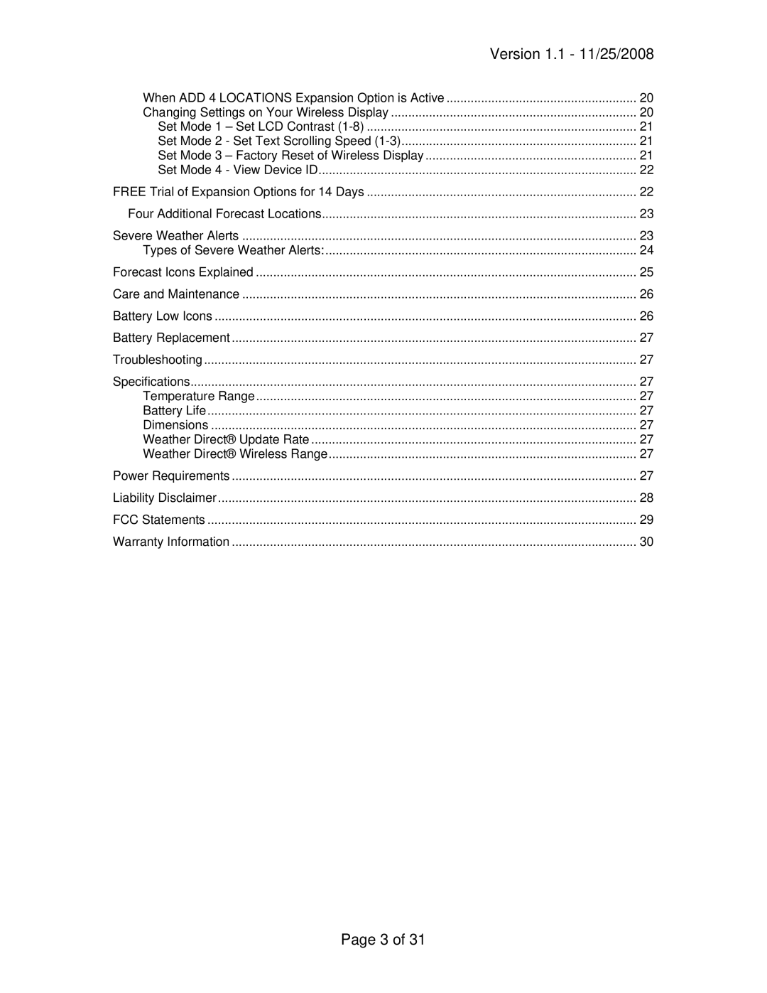 La Crosse Technology WA-1440U owner manual When ADD 4 Locations Expansion Option is Active 