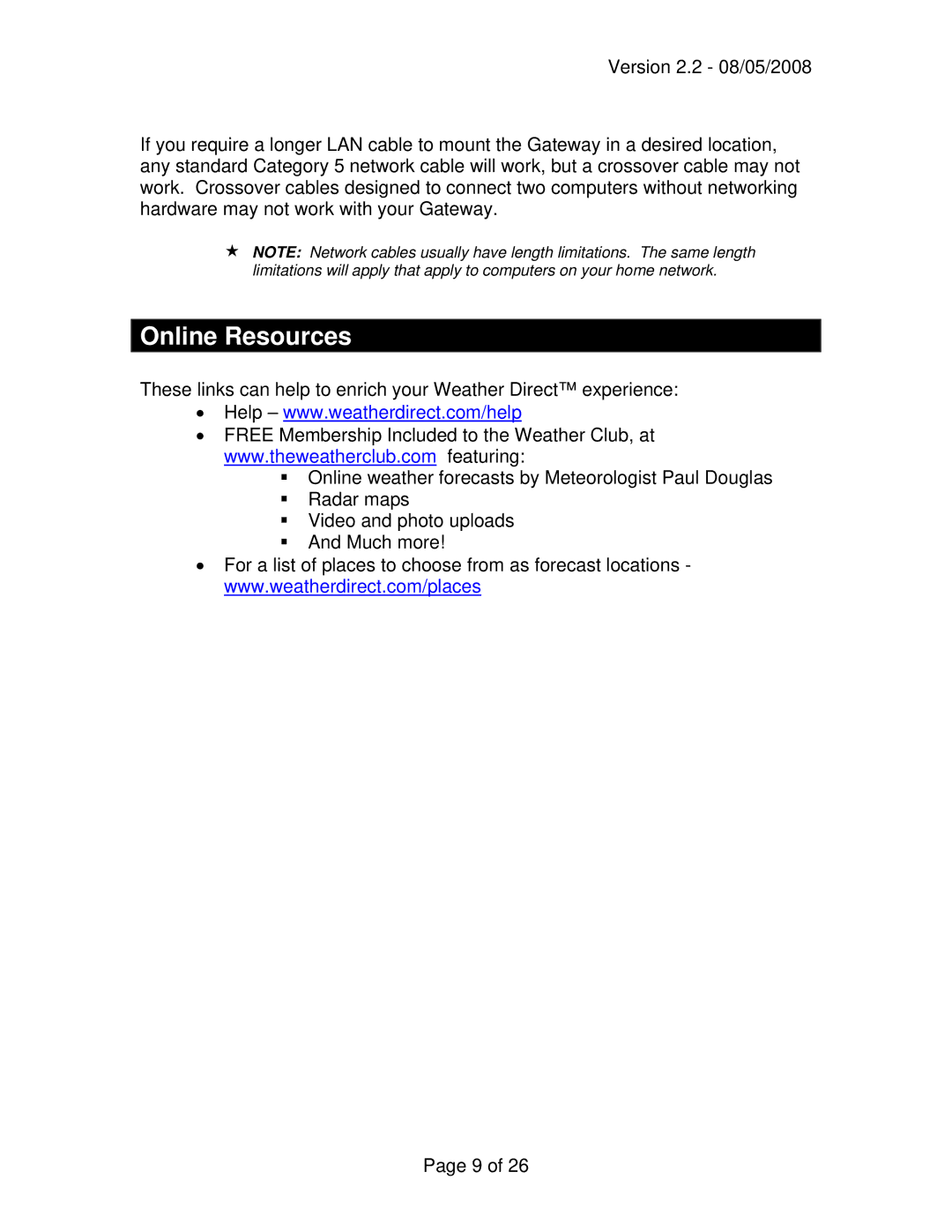 La Crosse Technology WD-3105 owner manual Online Resources 