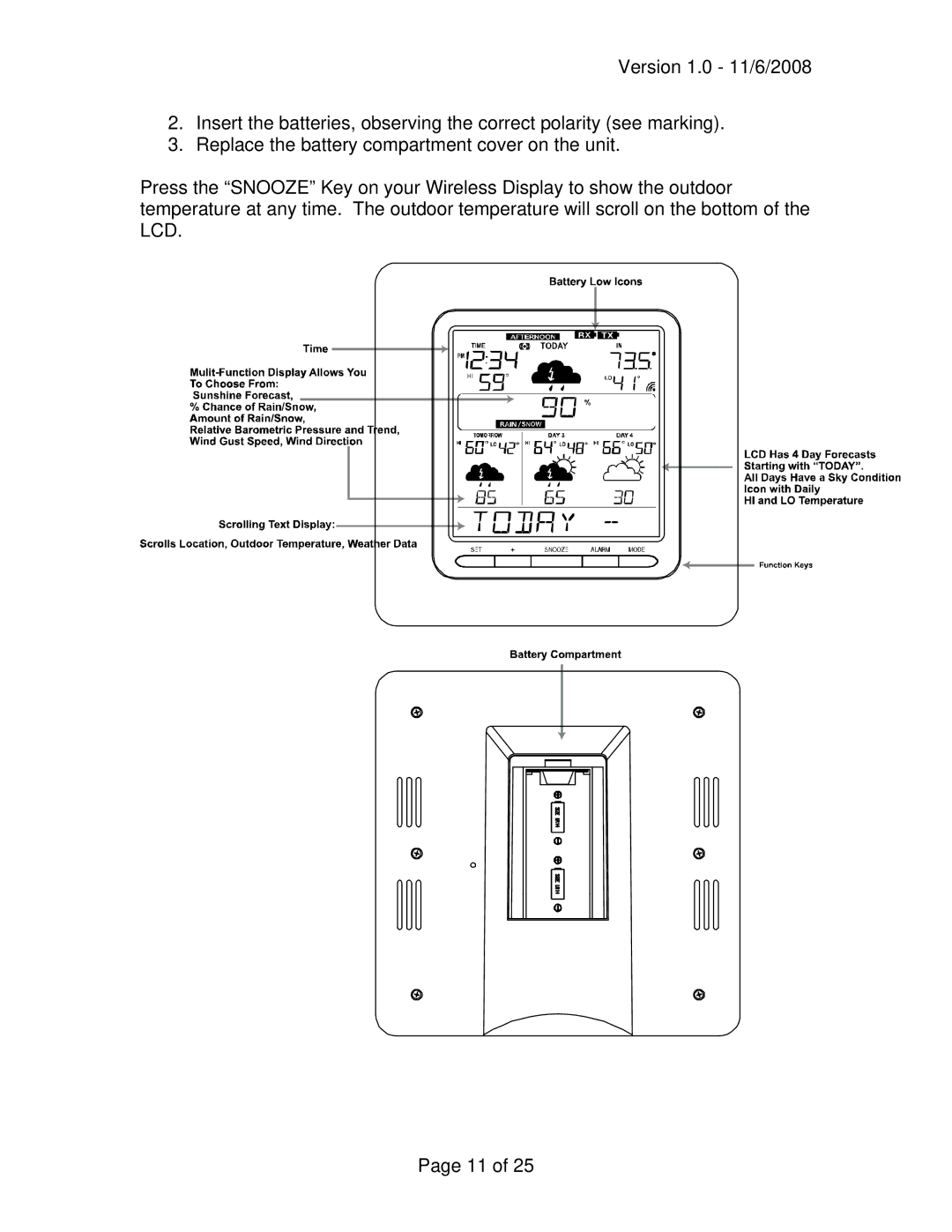 La Crosse Technology WD-3303 owner manual 