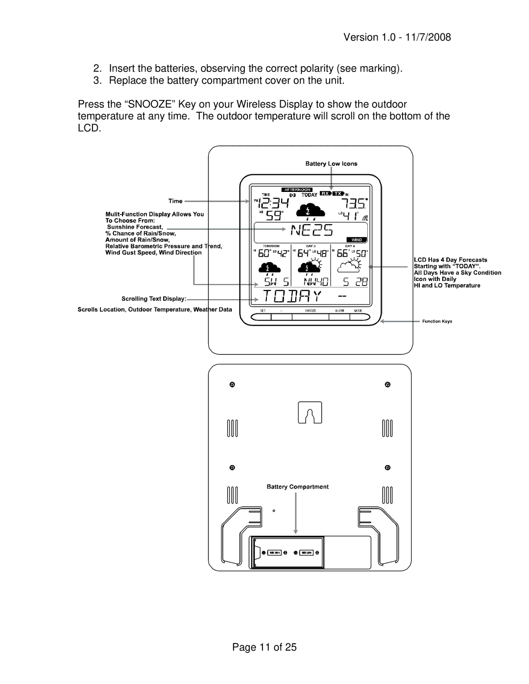 La Crosse Technology WD-3307 owner manual 