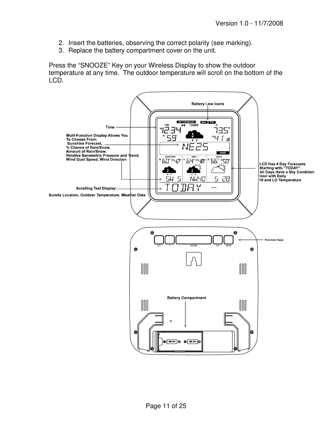 La Crosse Technology WD-3312 owner manual 