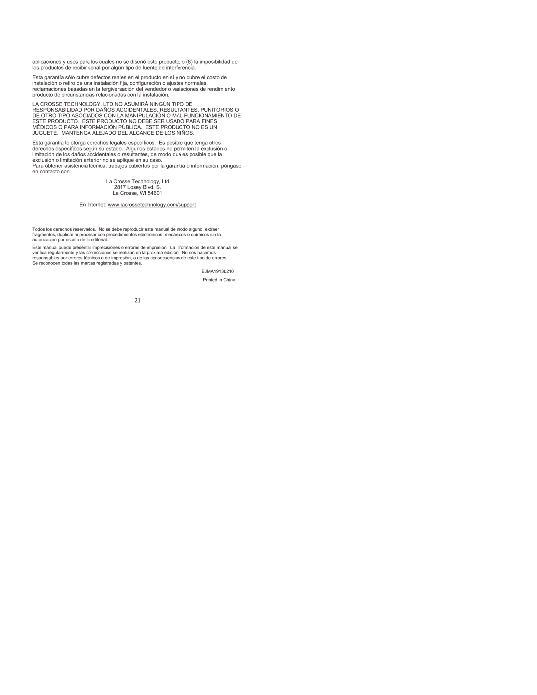 La Crosse Technology WS-1913 setup guide 