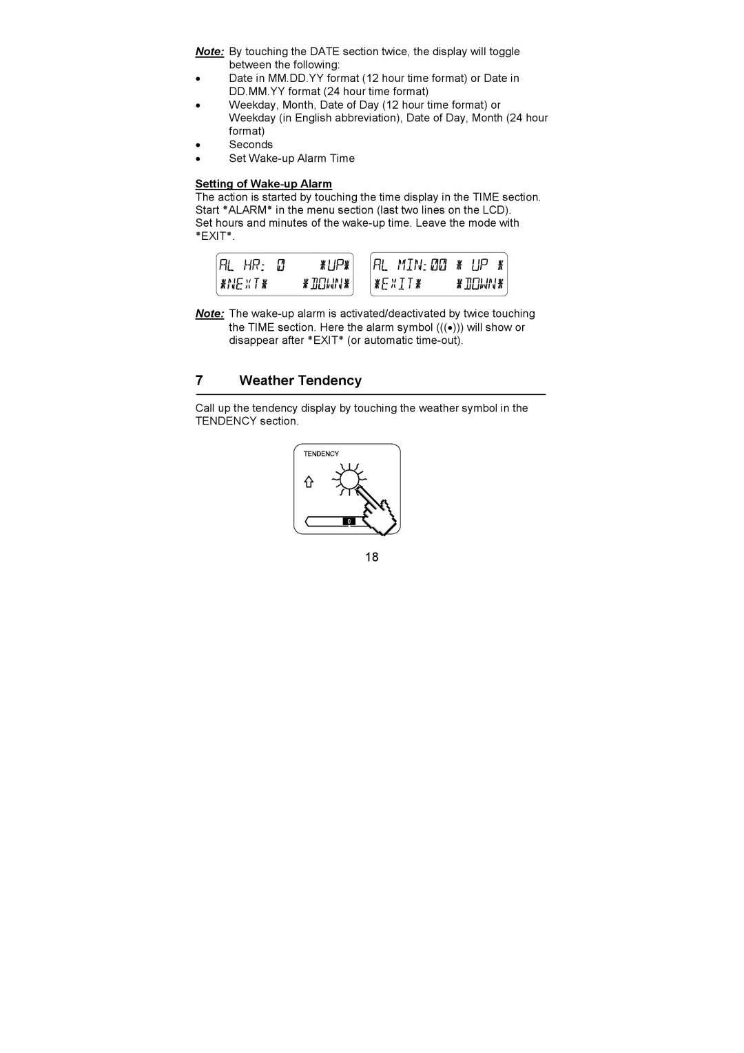 La Crosse Technology WS-3512 operation manual Weather Tendency 