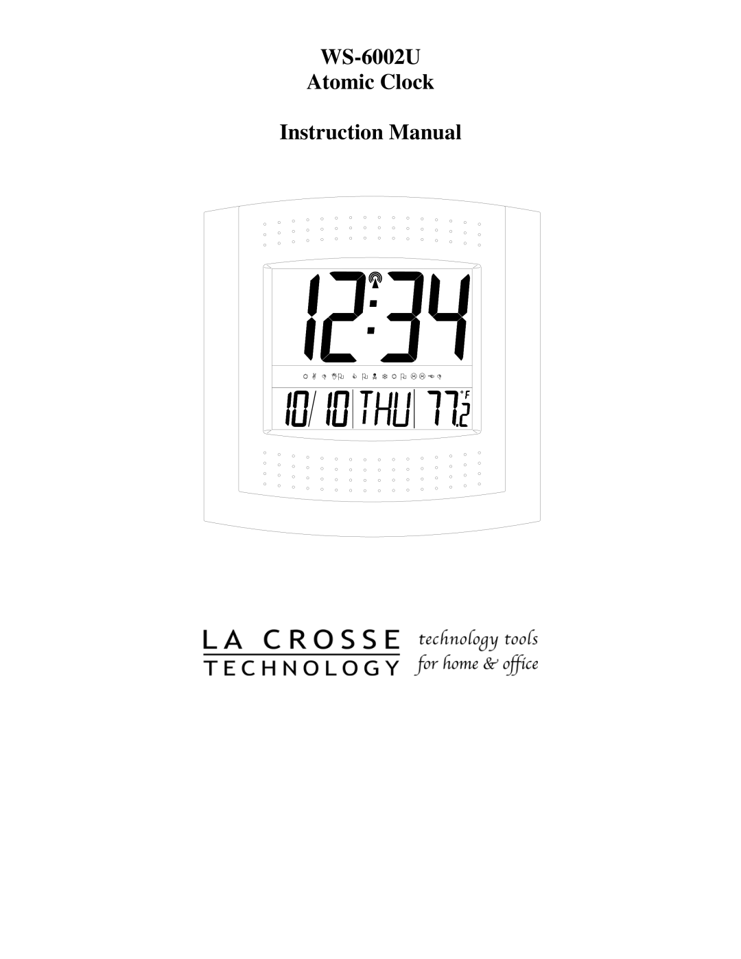 La Crosse Technology instruction manual WS-6002U Atomic Clock 