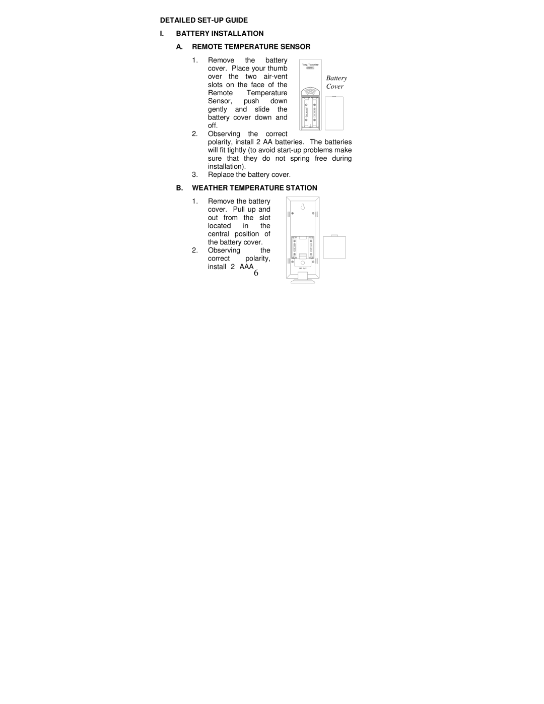 La Crosse Technology WS-7032U instruction manual Weather Temperature Station 