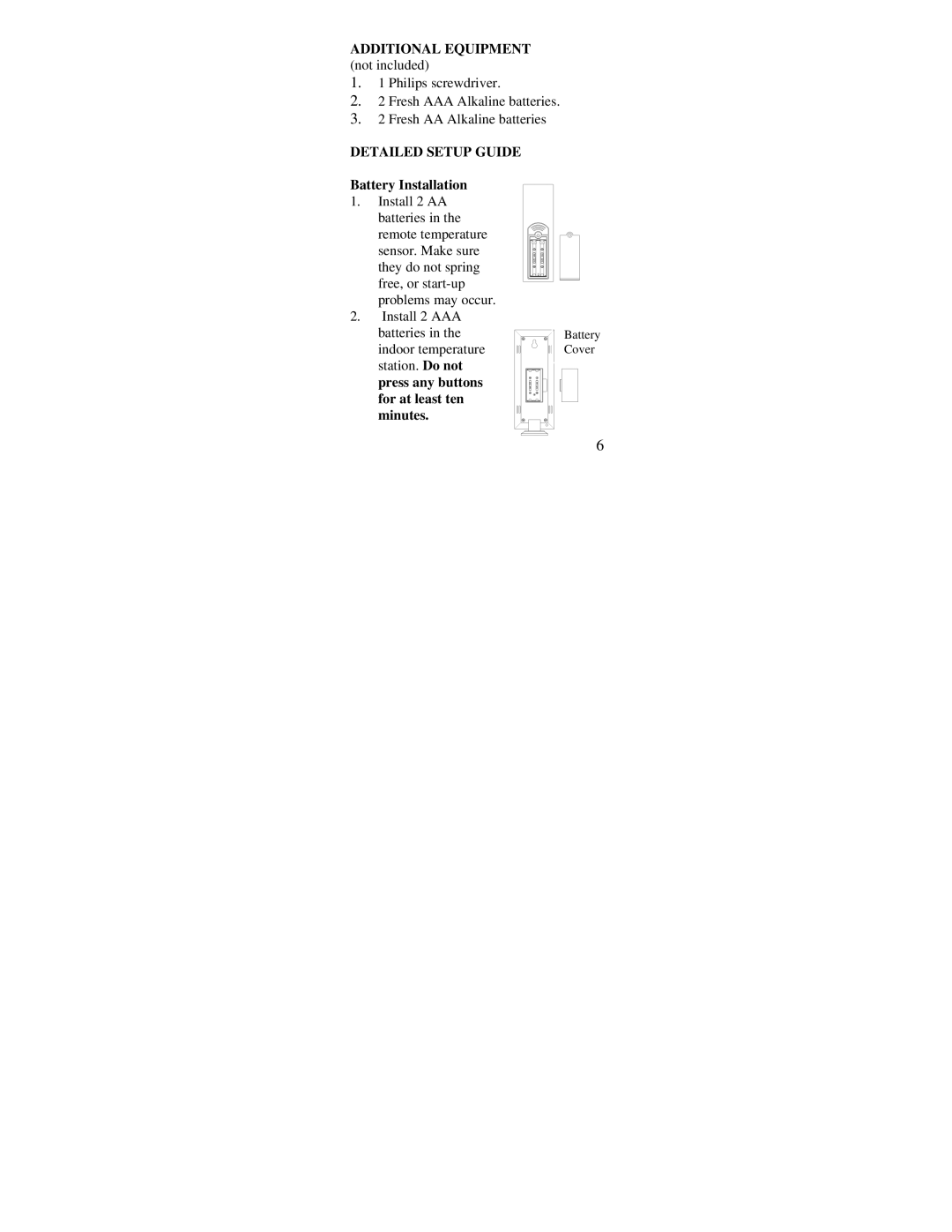 La Crosse Technology WS-7034U instruction manual Detailed Setup Guide 