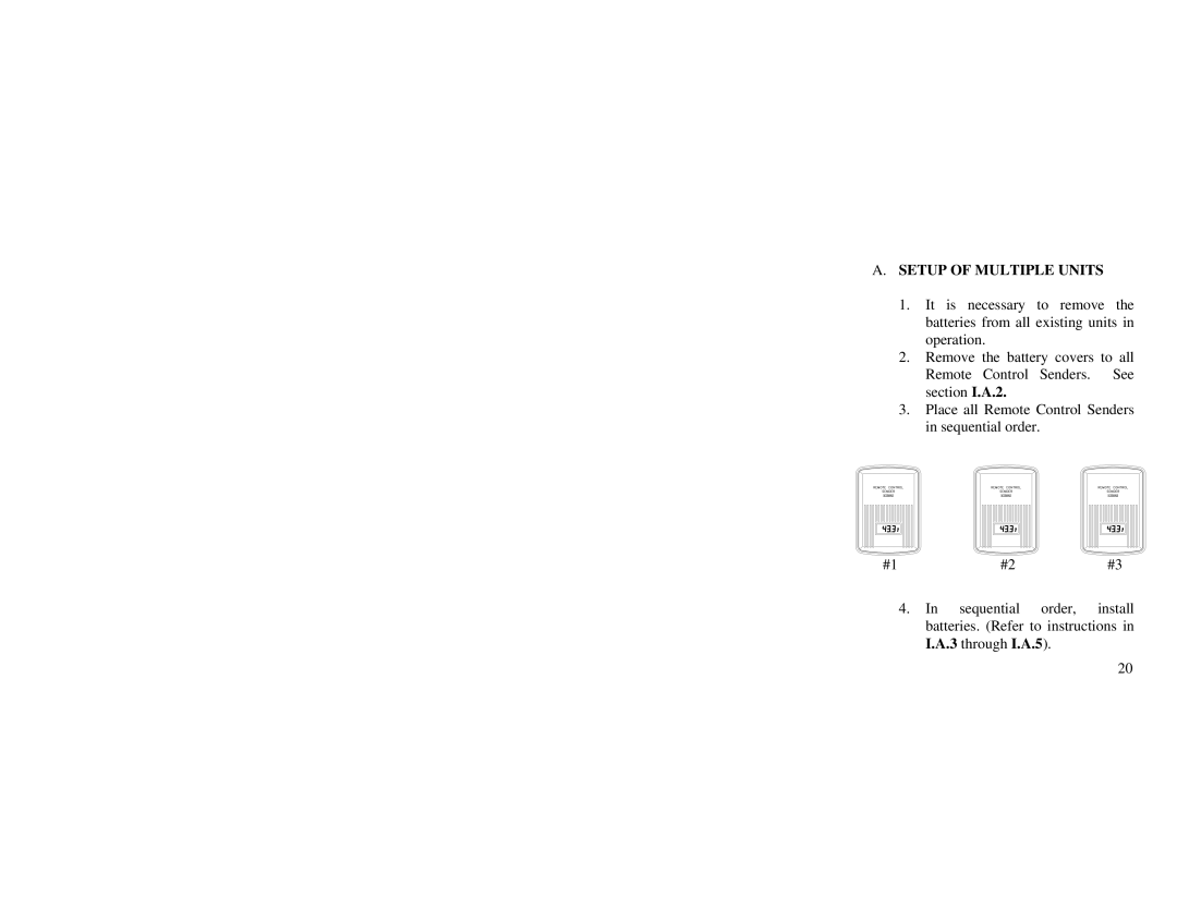 La Crosse Technology WS-7054U instruction manual Setup of Multiple Units 