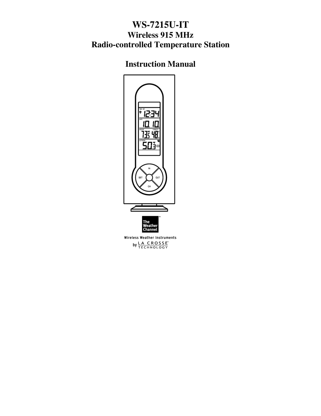 La Crosse Technology WS-7215U-IT instruction manual 